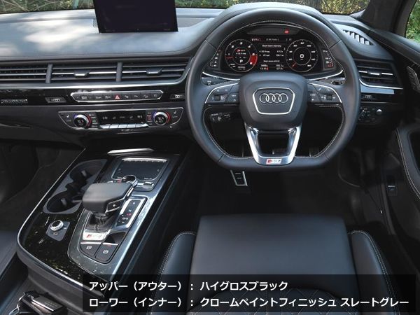 Audi 純正 Q7(4M) アッパー（アウター）デコラティブパネル シルバー